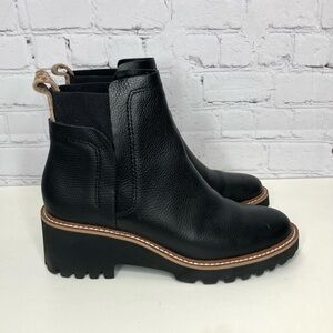 NWOT Dolce Vita Huey H20 Lug Sole Waterproof Chelsea Boot Size 8